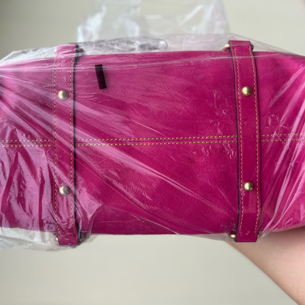 NWT RARE FUCHSIA Dooney & BOURKE Florentine Small Satchel - Picture 6 of 7